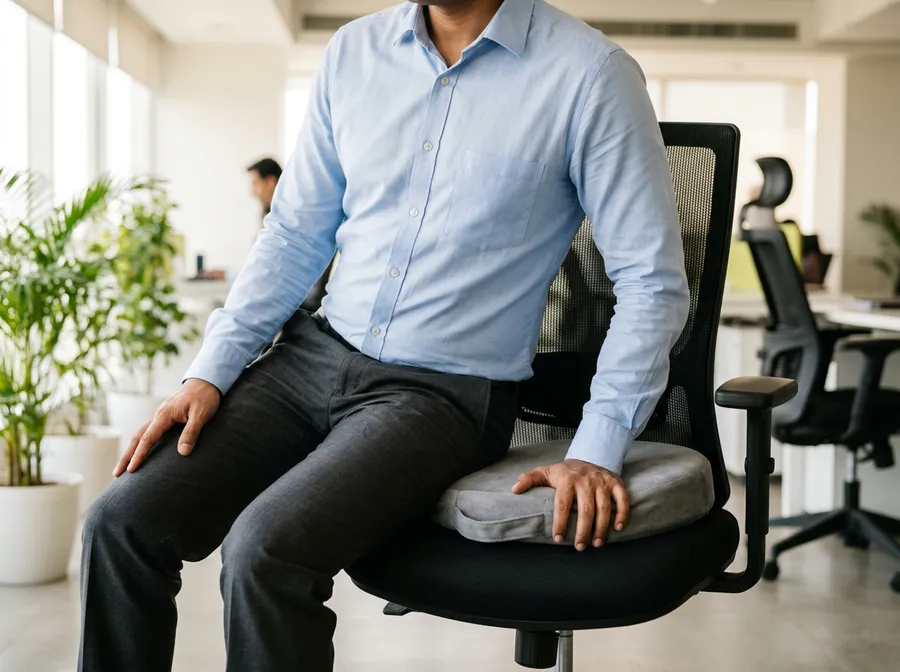 Discomfort while sitting, a common complaint with piles and fissures